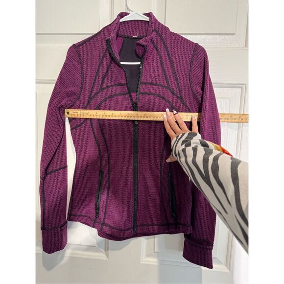 Lululemon Define Teeny Tooth Deep Fuchsia Black Lightweight Knitted Jacket Women - Picture 8 of 16